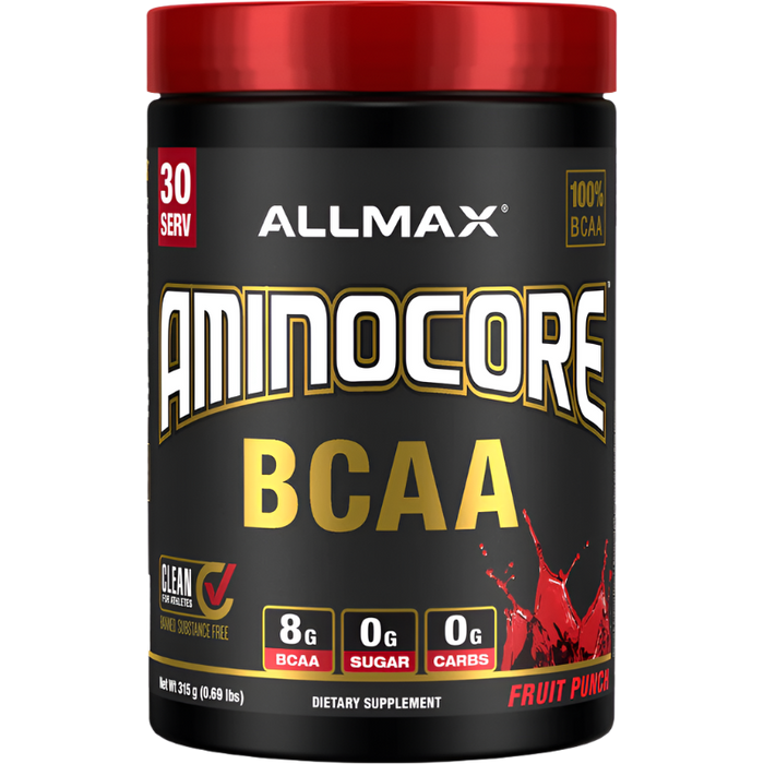 AllMax Nutrition Aminocore BCAA, Blaue Himbeere – 315 Gramm