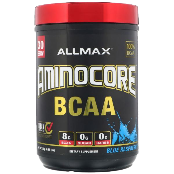 AllMax Nutrition Aminocore BCAA, Blaue Himbeere – 315 Gramm