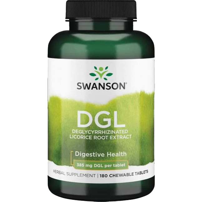 Swanson DGL, 385mg - 180 chewable tabs