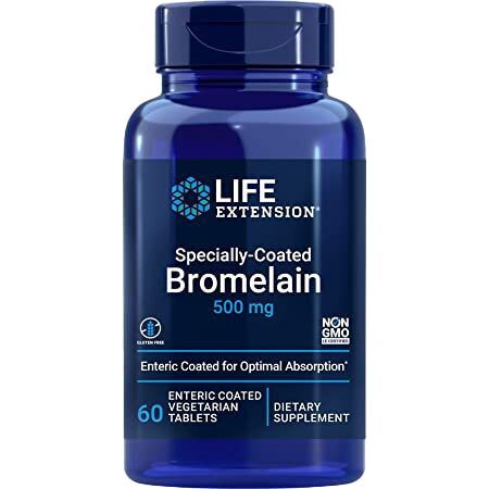 Life Extension Specially-Coated Bromelain, 500mg - 60 enteric coated vegetarian tabs