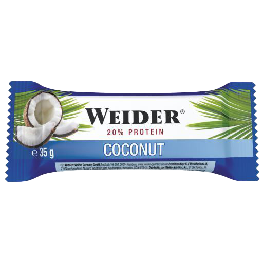 Weider Carbohydrate & Protein Bar, Coconut - 24 bars