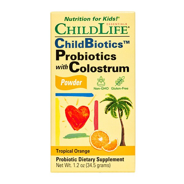 Child Life Probiotics with Colostrum Powder, Tropical Orange - 34g Best Value Nutritional Supplement at MYSUPPLEMENTSHOP.co.uk