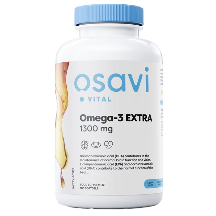 Osavi Omega-3 Extra, 1300mg (Lemon) - 180 softgels (EAN 5904139922743)