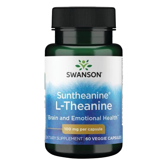 Swanson Suntheanine L-Theanine, 100mg - 60 vcaps