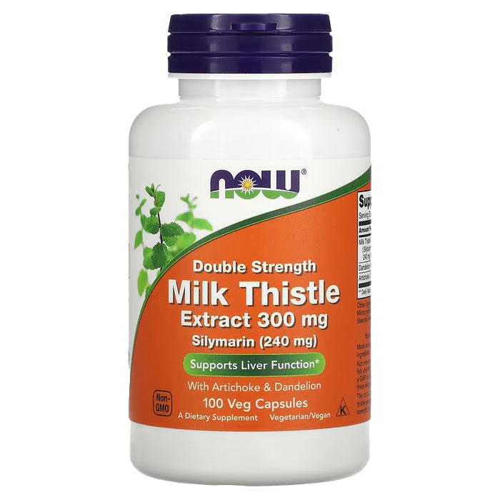 NOW Foods Milk Thistle Extract with Artichoke & Dandelion, 300mg - 100 vcaps