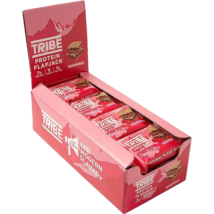 Tribe Protein Flapjack, Raspberry - 12 x 50g