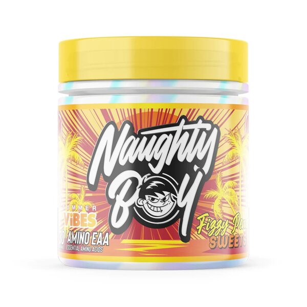 Naughty Boy Summer Vibes  Amino EAA Fizzy Peach Sweets  345g - Amino Acids and BCAAs at MySupplementShop by Naughty Boy