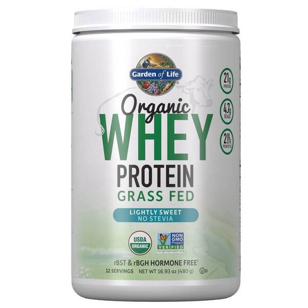 Organic Whey Protein - Grass Fed, Lightly Sweet - 480g at MySupplementShop.co.uk