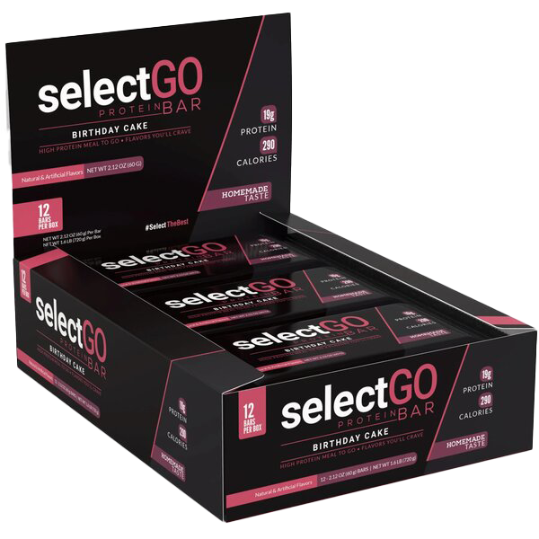 PEScience SelectGo Protein Bar, Birthday Cake - 12 x 60g