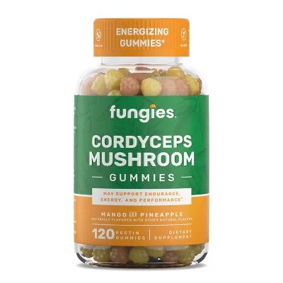 Fungies Cordyceps Mushroom Gummies, Mango & Pineapple - 120 gummies Best Value Sports Supplements at MYSUPPLEMENTSHOP.co.uk