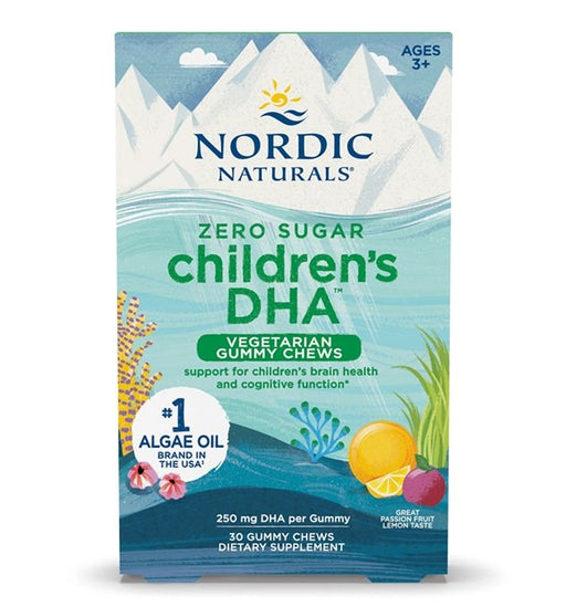 Nordic Naturals Children's DHA Vegetariangummy Chews, 250mg Passion Fruit Lemon 30gummies