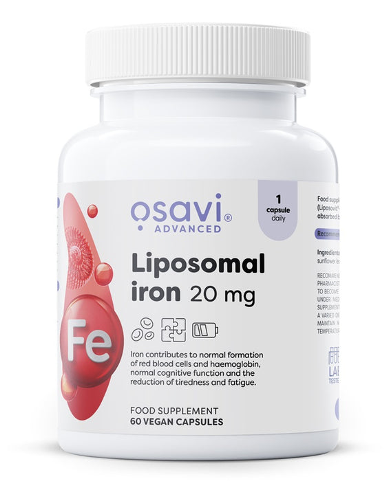 Osavi Liposomal Iron, 20mg - 60 vegan caps - Iron at MySupplementShop by OSAVI