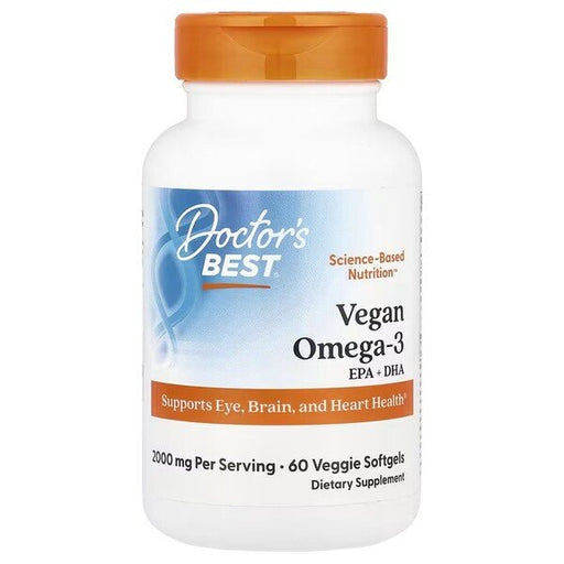 Doctor's Best Vegan Omega-3 EPA + DHA - 60 veggie softgels - Vitamins & Supplements at MySupplementShop by Doctor's Best