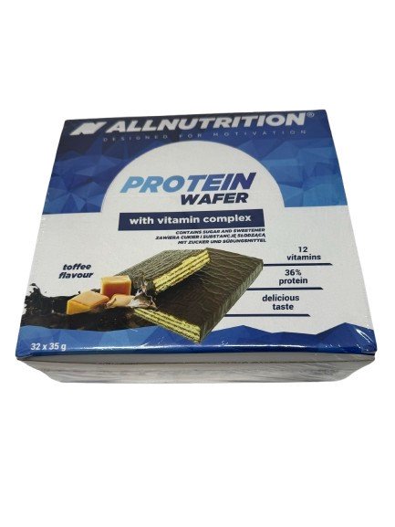 Allnutrition Protein Wafer Bar 32 x 35g - Toffee - Sports Nutrition at MySupplementShop by Allnutrition