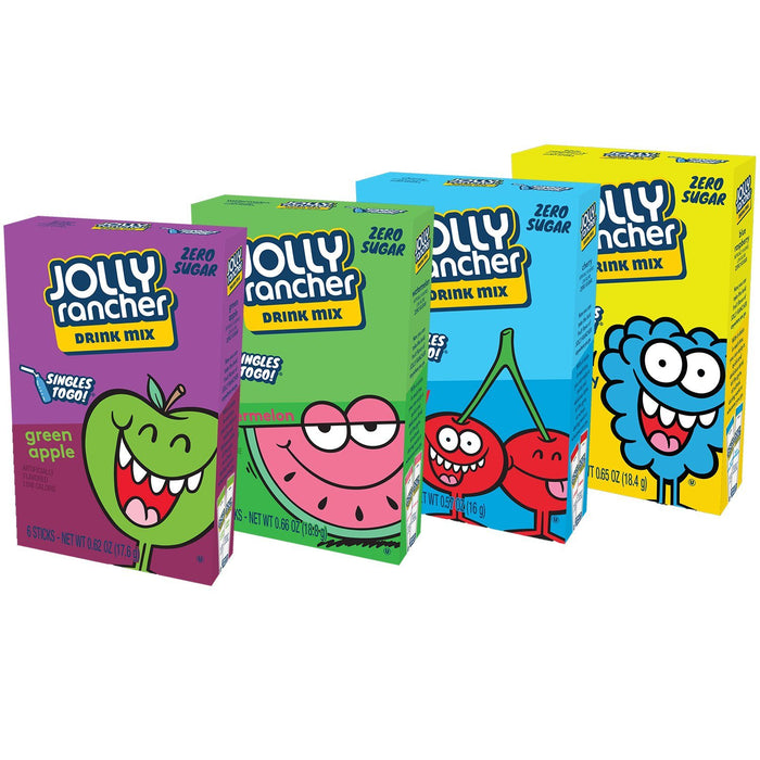 Jolly Rancher Sugar Free Singles To Go Drink Mix 6 Stix Pack 16g