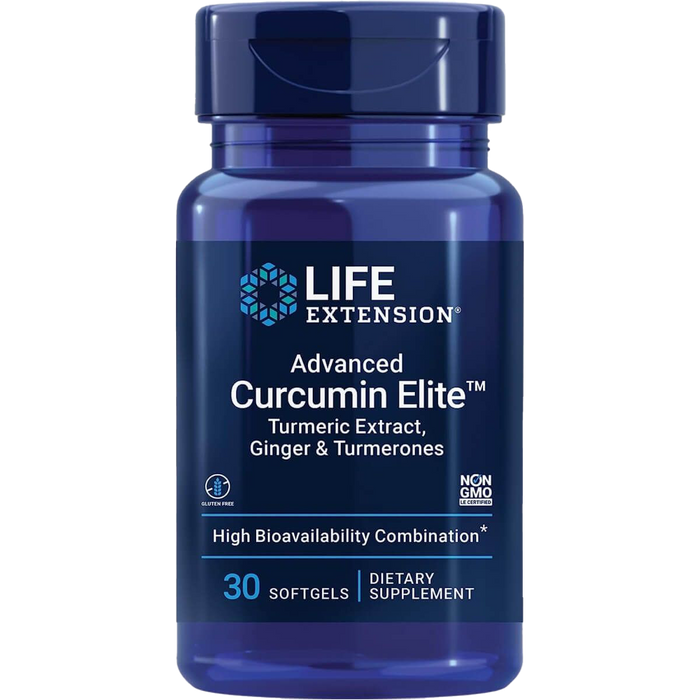 Life Extension Advanced Curcumin Elite Kurkumaextrakt, Ingwer und Turmerone – 30 Kapseln