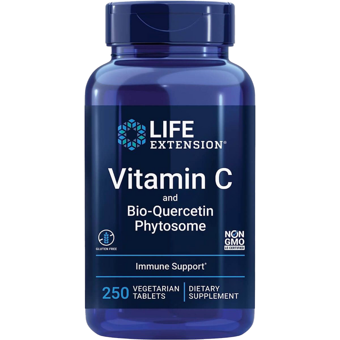 Life Extension Vitamin C and Bio-Quercetin Phytosome 250 Vegetarian Tablets