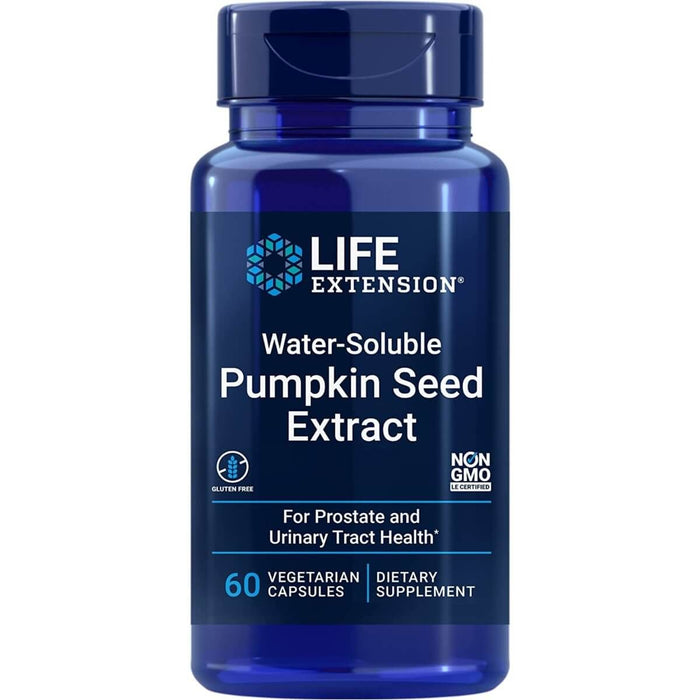 Life Extension Water-Soluble Pumpkin Seed Extract 60 Vegetarian Capsules - Health and Wellbeing at MySupplementShop by Life Extension