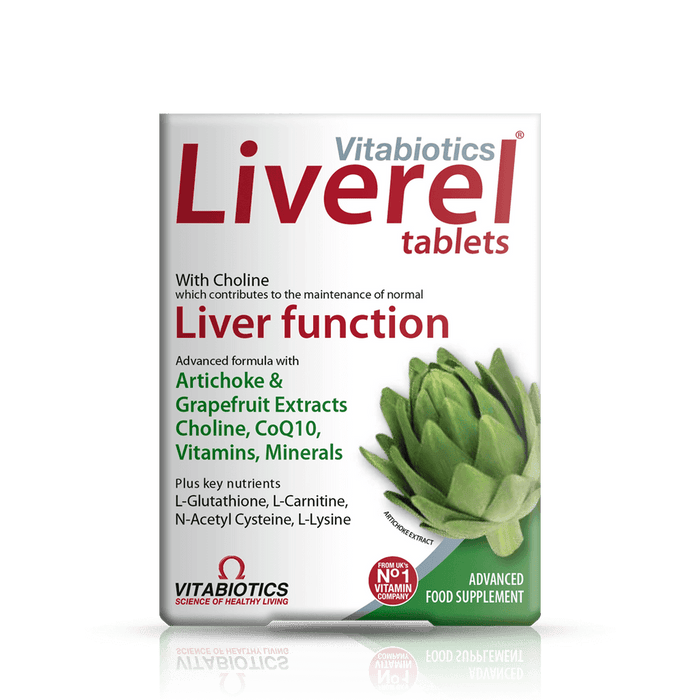 Vitabiotics Liverel Artichioke Grapefruit Extracts Choline Co-Q10 60 Tablets