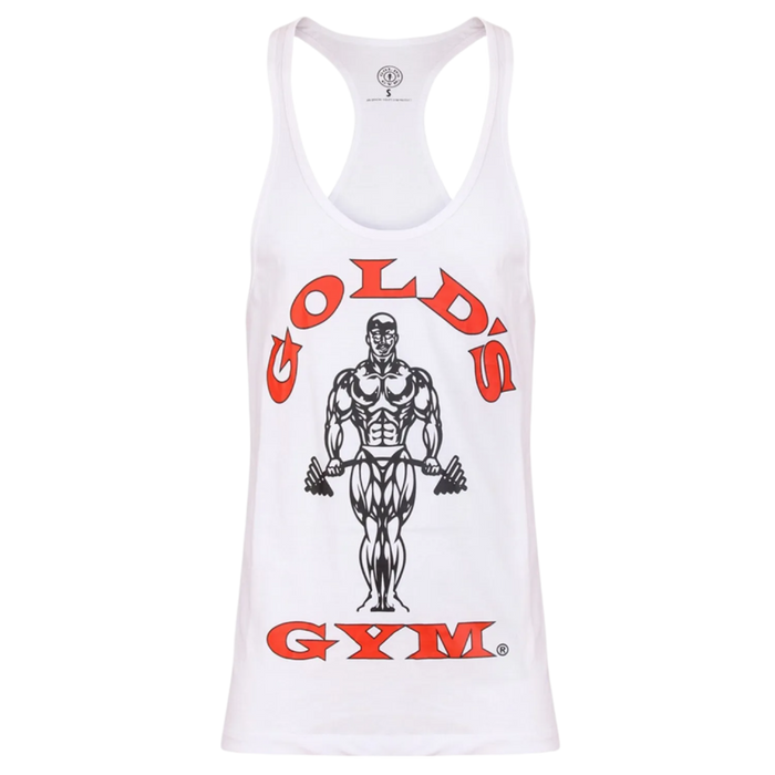 Golds Gym Muscle Joe Premium Stringer - White