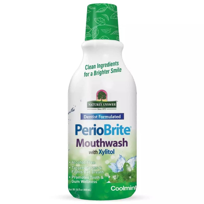 Nature's Answer PerioBrite Mouthwash Cool Mint 16 Oz (480ml) - Health Foods at MySupplementShop by Nature's Answer