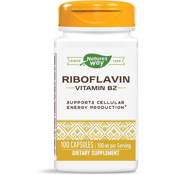 Nature's Way Riboflavin (Vitamin B2) 100mg 100 Capsules | Premium Supplements at MYSUPPLEMENTSHOP