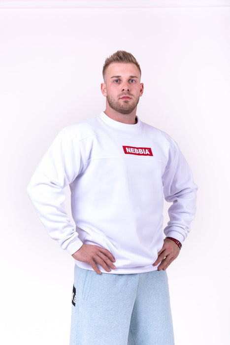 Nebbia Red Label Sweatshirt 148 - White - Sweatshirt at MySupplementShop by Nebbia