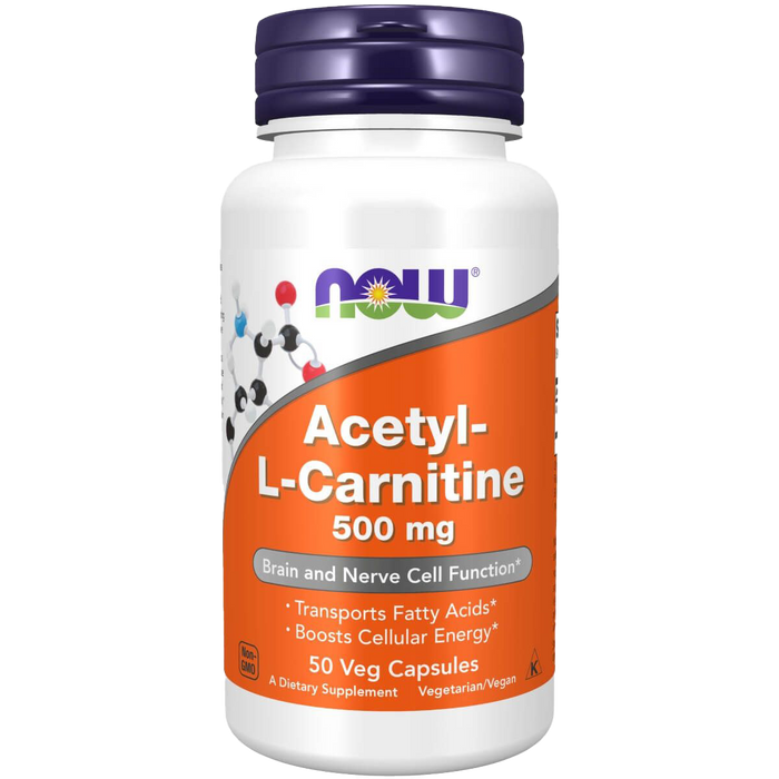 NOW Foods Acetyl-L-Carnitin, 500 mg – 50 Kapseln