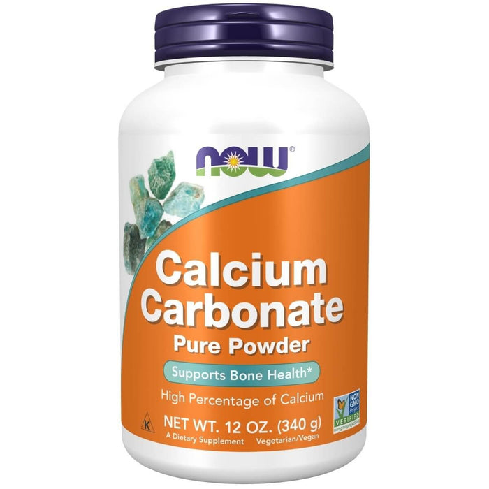 NOW Foods Calcium Carbonate Pure Powder 12oz (340G) - Vitamins & Minerals at MySupplementShop by NOW Foods