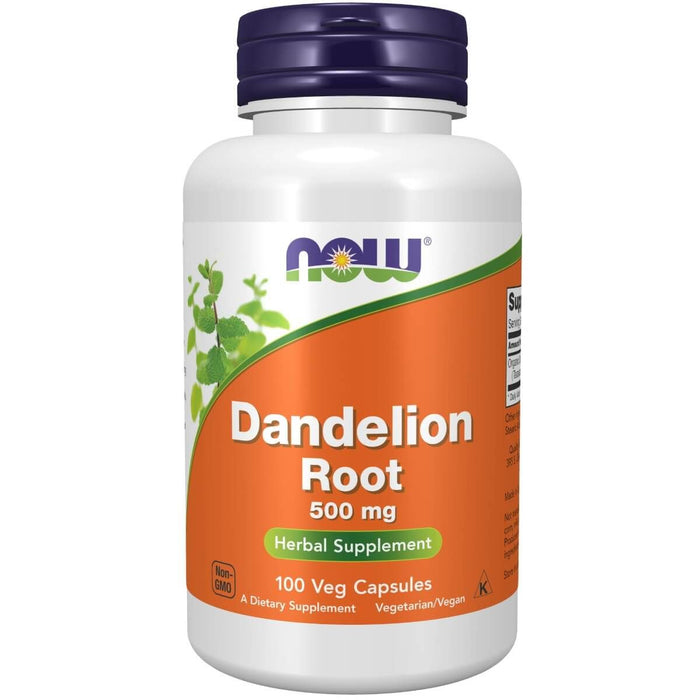 NOW Foods Dandelion Root 500 mg 100 Veg Capsules - Health and Wellbeing at MySupplementShop by NOW Foods