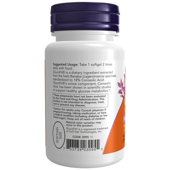 NOW Foods GlucoFit® 60 Softgels | Premium Supplements at MYSUPPLEMENTSHOP