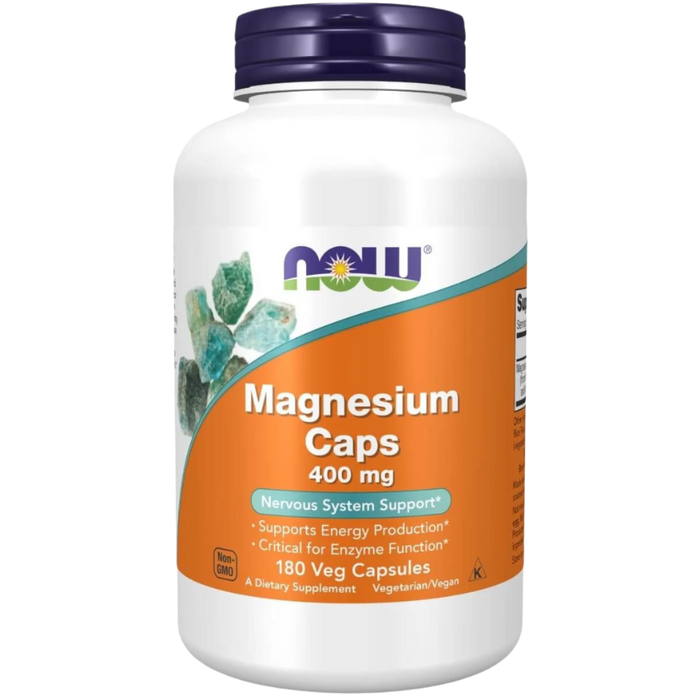 NOW Foods Magnesium 400 mg 180 Veg Capsules