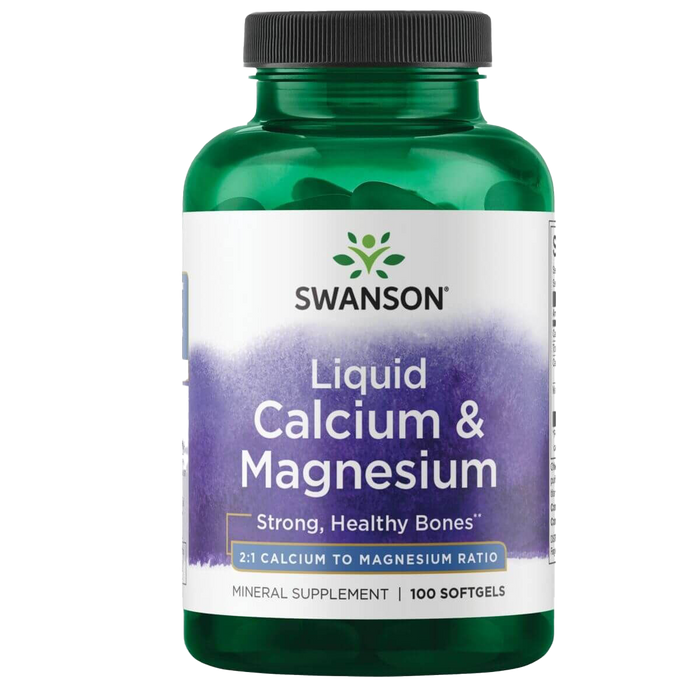 Swanson Liquid Calcium & Magnesium 100 Softgels