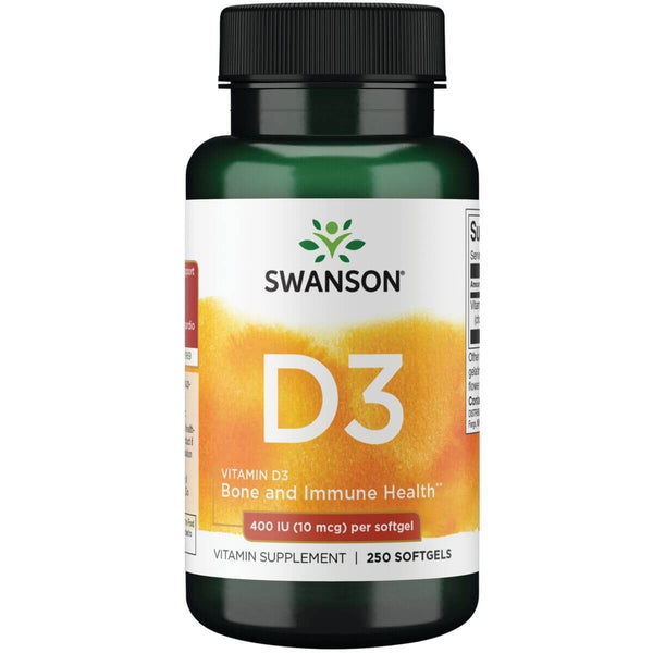 Swanson Vitamin D 400 Iu (10 mcg) 250 Softgels - Immune Support at MySupplementShop by Swanson