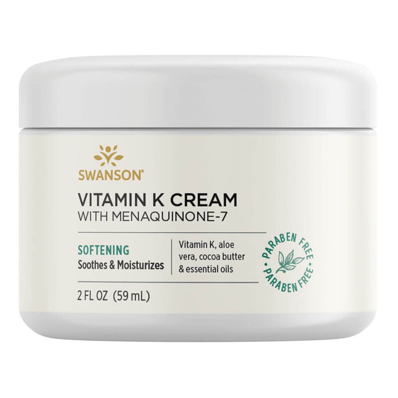 Swanson Vitamin K Cream with Menaquinone-7 2 fl oz Cream | Premium Supplements at MYSUPPLEMENTSHOP