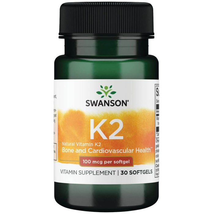 Swanson Vitamin K2 Natural 100 mcg 30 Softgels