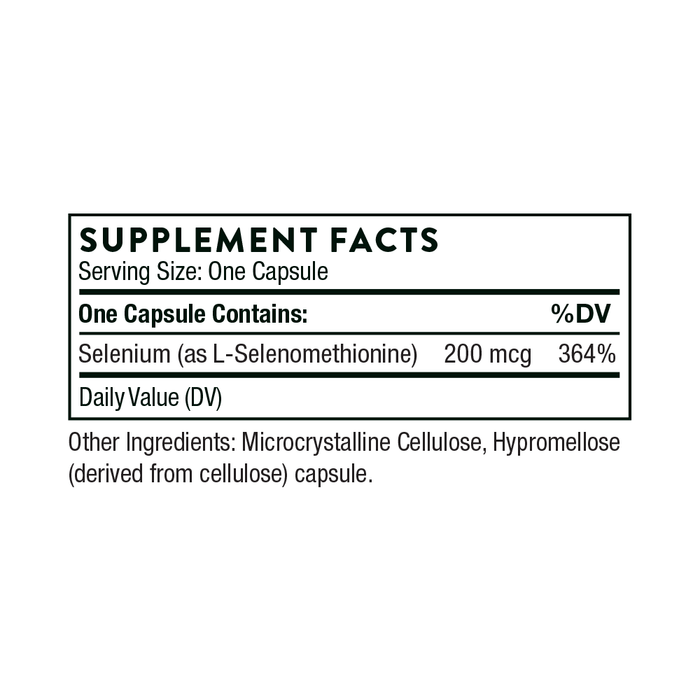 Thorne Research Selenium 200mcg 60 Capsules | Premium Supplements at MYSUPPLEMENTSHOP