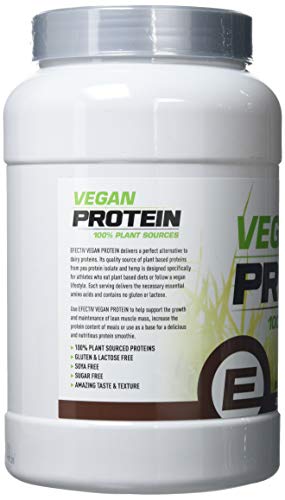 Efectiv Nutrition Vegan Protein - Pea Protein Isolate - Hemp Protein - 24 Grams Protein per Serving - 30 Servings - 908 Grams - Chocolate - Protein at MySupplementShop by Efectiv Nutrition