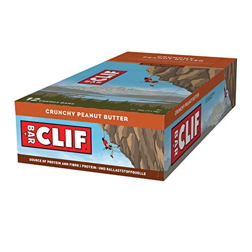 Clif Bar Energy Bars Source of Protein Vitamin B12 & B6 Crunchy Peanut Butter 12 x 68g | High-Quality Endurance & Energy | MySupplementShop.co.uk