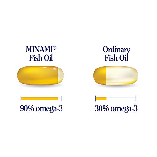 Omega 3 Fish Oil Supplement - Minami - MorEPA Platinum with high Concentration of EPA DHA & Vitamin D - Helps Maintain Healthy Heart Blood Pressure and Muscle Function - 60 Softgels | High-Quality Fish Oils | MySupplementShop.co.uk