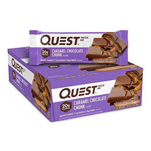 Quest Nutrition Bar 12x60g Caramel Chocolate Chunk | High-Quality Sports Nutrition | MySupplementShop.co.uk