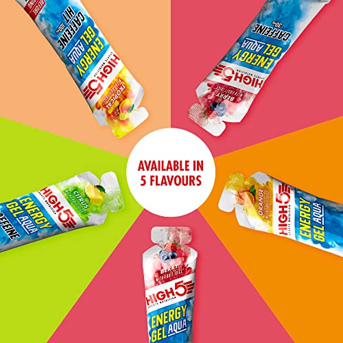 HIGH5 Energy Gel Aqua Caffeine Hit Liquid Quick Release Energy On The Go From Natural Fruit Juice (Tropical 20 x 66g) | High-Quality Energy Drinks | MySupplementShop.co.uk
