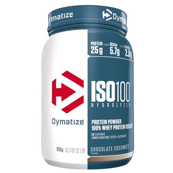Dymatize ISO-100, Chocolate Coconut - 900 grams | High-Quality Protein | MySupplementShop.co.uk