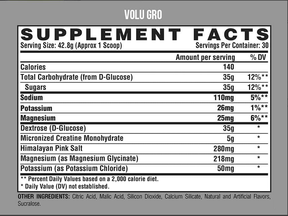Nutrex Volu Gro, Fruit Punch - 1284 grams | High-Quality Creatine Supplements | MySupplementShop.co.uk