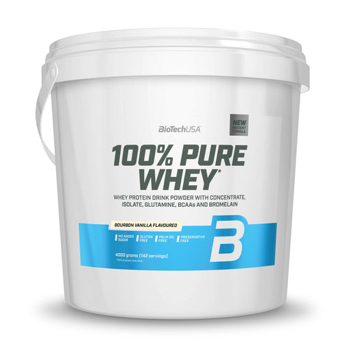 BioTechUSA 100% Pure Whey, Bourbon Vanilla - 4000 grams | High-Quality Protein | MySupplementShop.co.uk