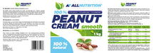 Allnutrition 100% Peanut Cream, Smooth - 1000g | High-Quality Sports Supplements | MySupplementShop.co.uk