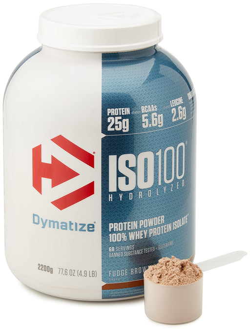 Dymatize ISO-100, Fudge Brownie - 2200 grams | High-Quality Protein | MySupplementShop.co.uk