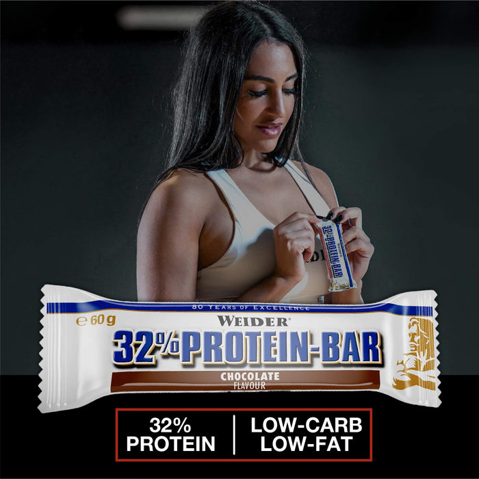 Weider 32% Protein Bar, White Chocolate Banana - 24 bars | High-Quality Protein Bars | MySupplementShop.co.uk
