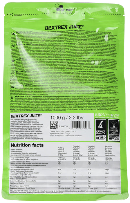 Olimp Nutrition Dextrex Juice, Orange - 1000 grams | High-Quality Weight Gainers & Carbs | MySupplementShop.co.uk