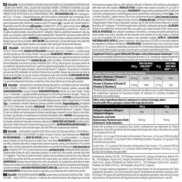 BioTechUSA Collagen, Black Raspberry - 300g - Joint Support at MySupplementShop by BioTechUSA